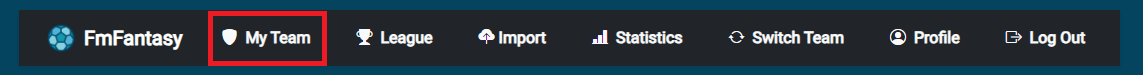 Image showing My Team page on the nav menu